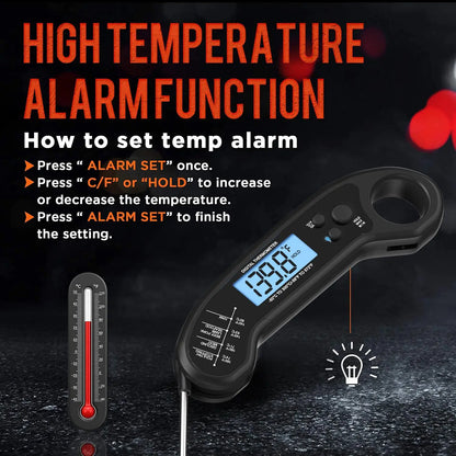 Digital Meat Thermometer, Instant Read for Grilling and Cooking