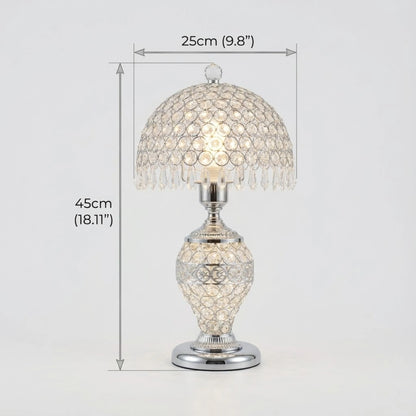 Luxury Crystal Table Light w/Hanging Crystal Sparkle Drops