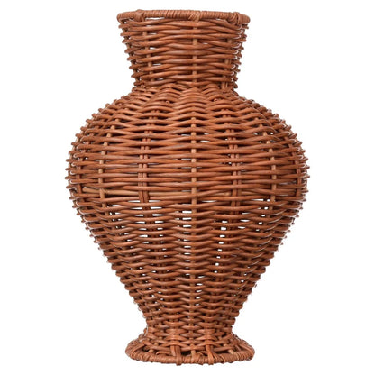 Woven Faux Rattan Decorative Vase, Flowerpot Planter