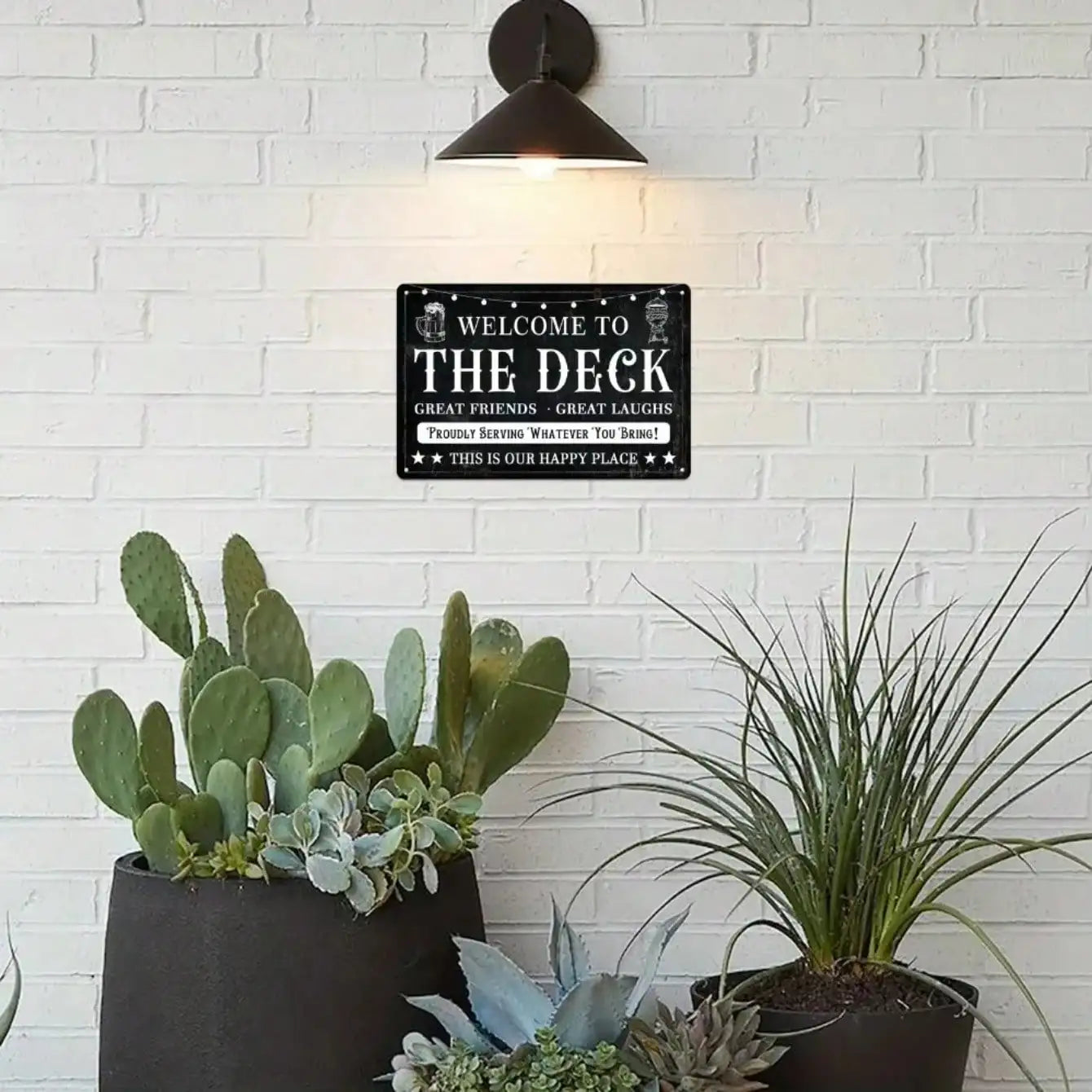 "Welcome to the Deck" Vintage Wall Mount Sign