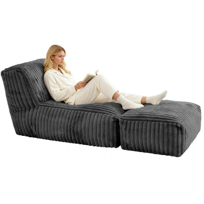 Modular Chaise Lounge, Premium Breathable Corduroy (63"L x 31"W x 26"H)