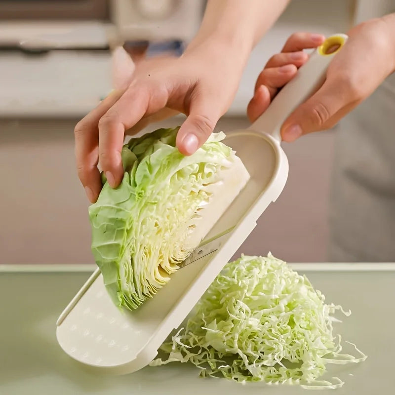 Plastic Vegetable Slicer, Cabbage Shredder w/Stainless Steel Blade