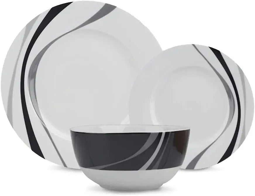 18pc Dinnerware Set for 6, Microwave & Dishwasher Safe