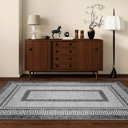 Luxury Crystal Velvet Rug, Heavy Duty, Bohemian Floral & Persian Pattern