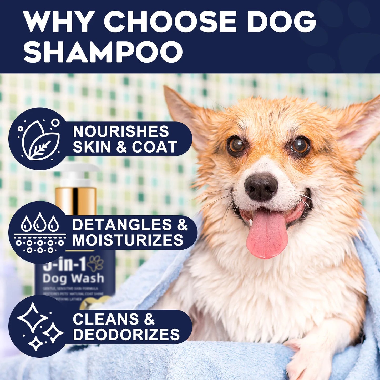 200ml Pet Skin and Hair Shampoo, Pet Cleaning