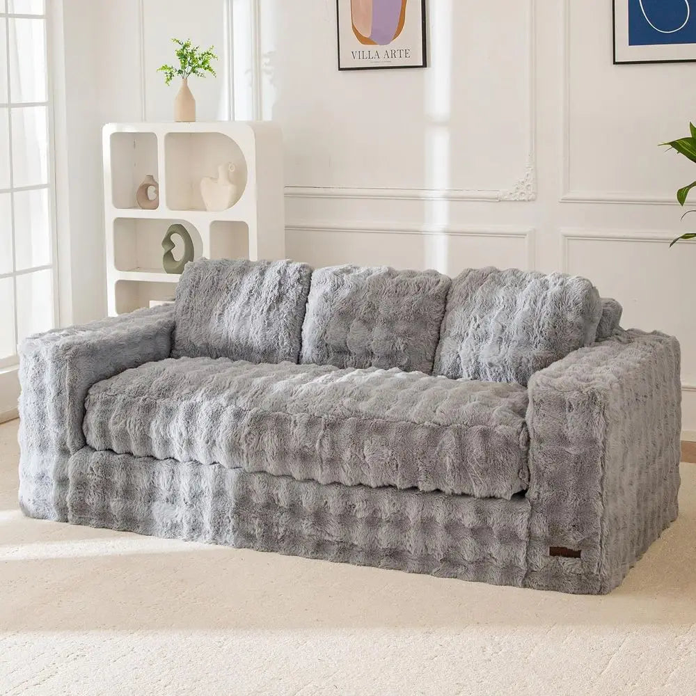 Cozy Grey Stylish Sofa, No Assembly Required,