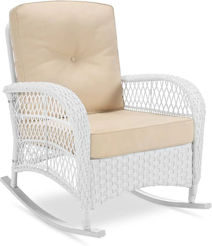 3pc Outdoor Rocker Conversation Bistro Set w/Cushions