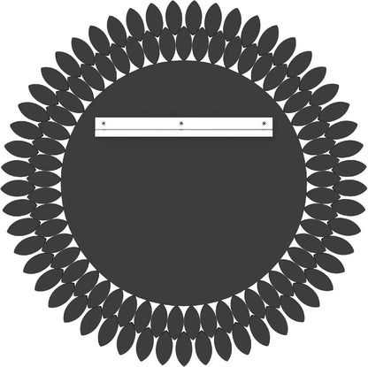 26" Round, Beveled Diamond Jeweled Mirror