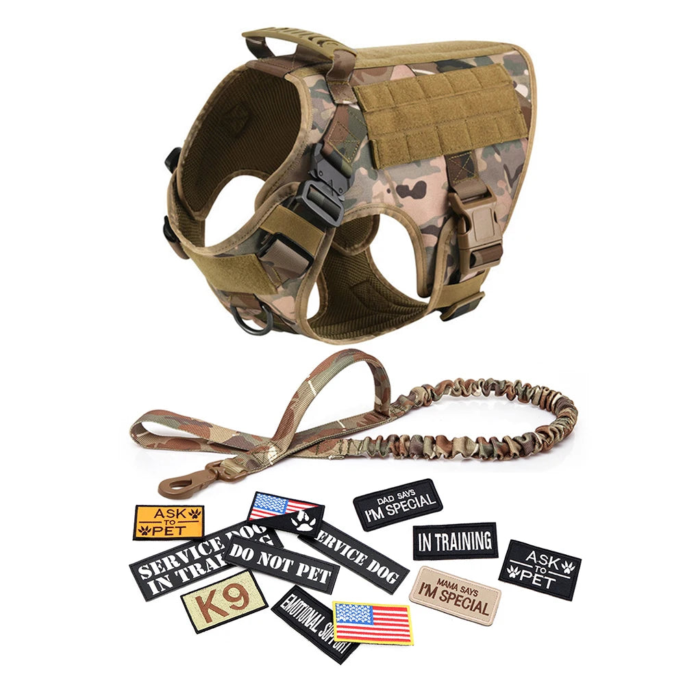 Training Vests, Tactical Dogs Harnesses w/Accessories