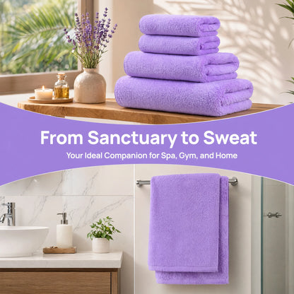 18-Piece Coral Fleece Bath Towel Set, 4 Bath Towels 4 Hand Towels 10 Washcloths,