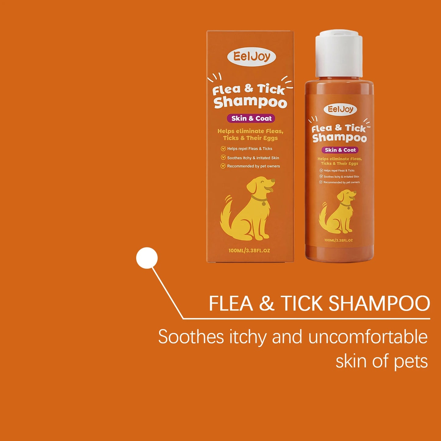 Gentle Anti Flea Tick Dog, Cat Grooming Shampoo