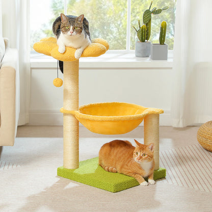 Flower Cat Tree, Hammock, Sisal Scratching Post