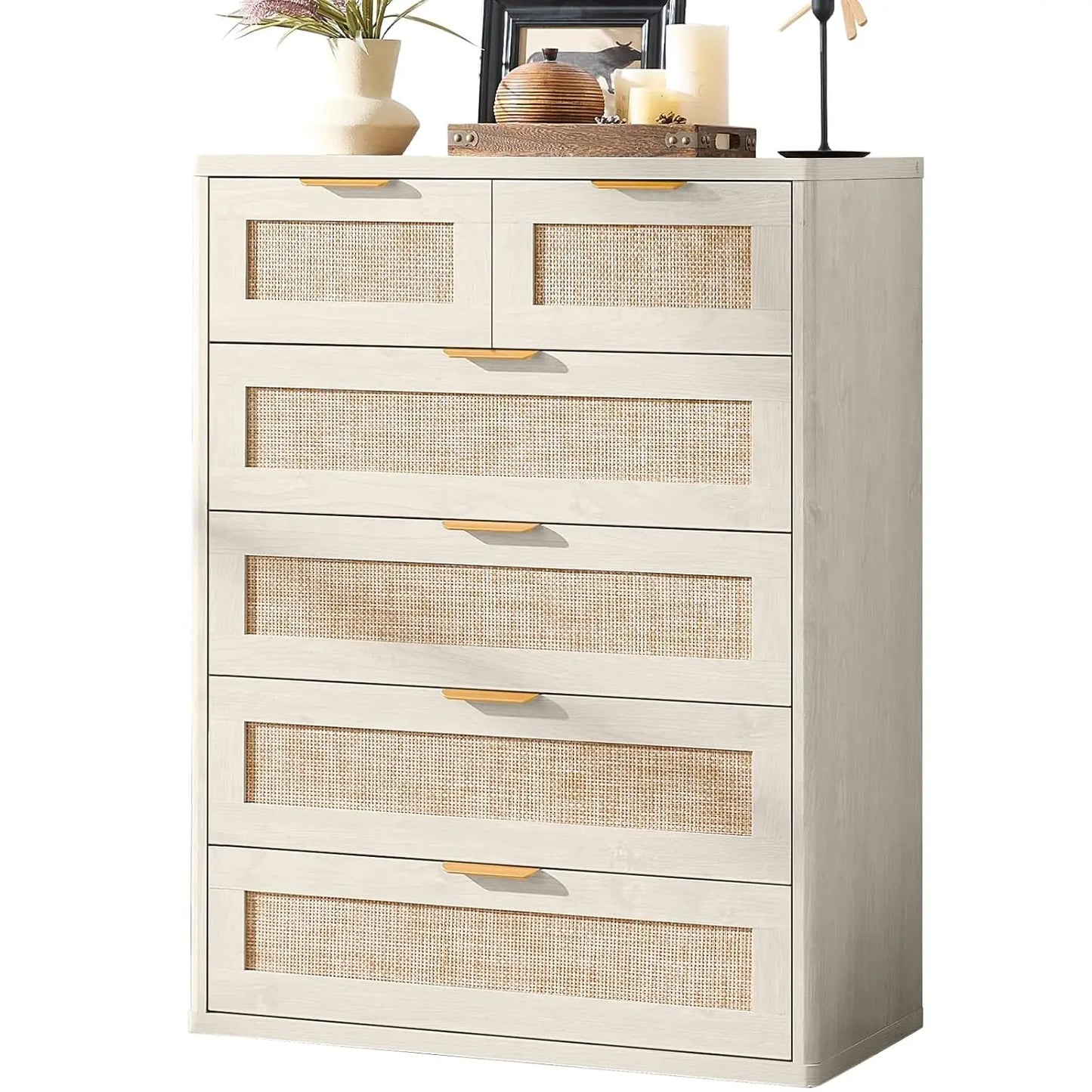 41" Tall Modern Chest of Drawers, 6 Drawers