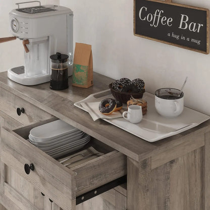 2-Door Cabinet, Console Table, Storage Shelf, Coffee Bar