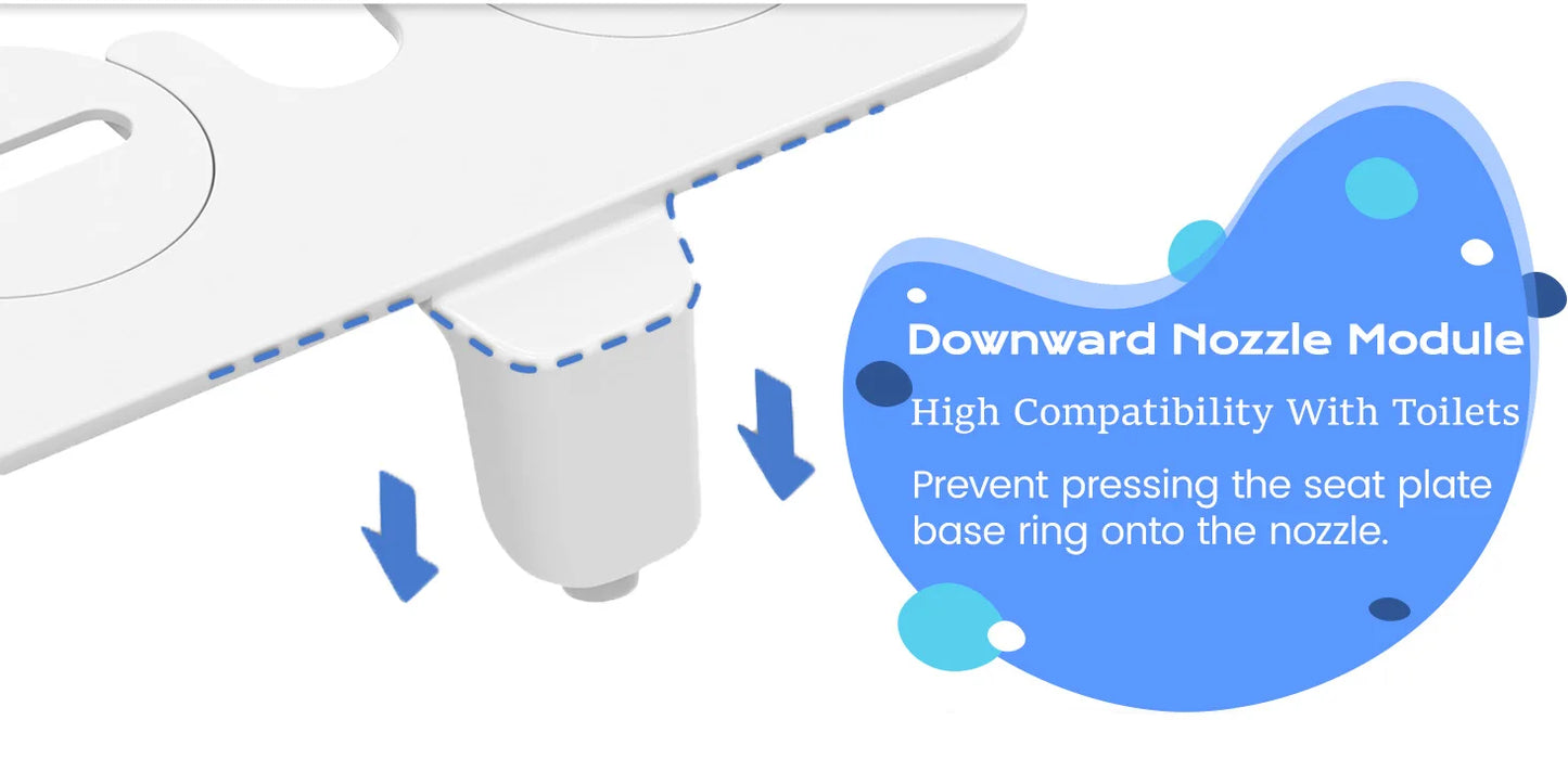 Ultra-Slim Bidet Attachment for Toilet - Dual Nozzle (Frontal & Self Cleaning)