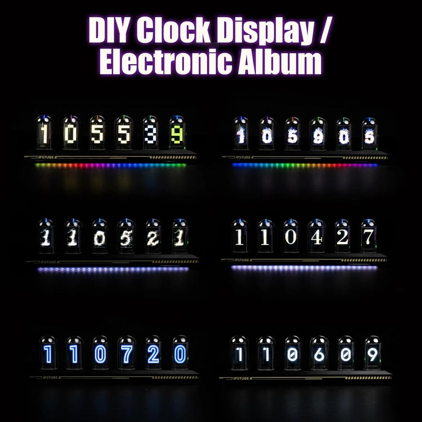 Night Light, Digital Clock, Nixie Tube Kit Simulation