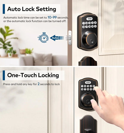 Electronic Keyless Entry Door Lock, Auto-Lock, Keypad