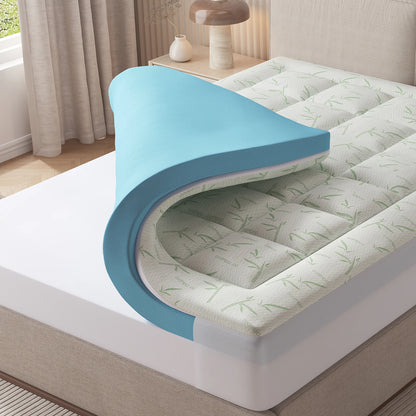 Dual Layer Mattress Topper Gel Memory Foam