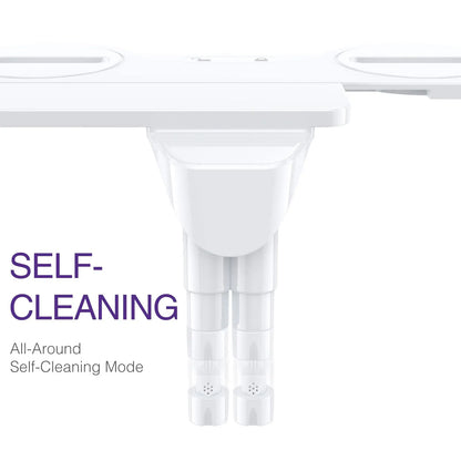 Adjustable Non-Electric Bidet, Ultra-Slim Dual Nozzle (Feminine/Rear Wash)