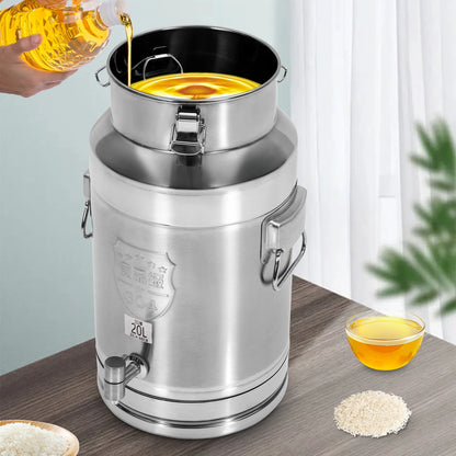 5gal Stainless Steel Beverage Dispenser w/Leak-Proof Lid
