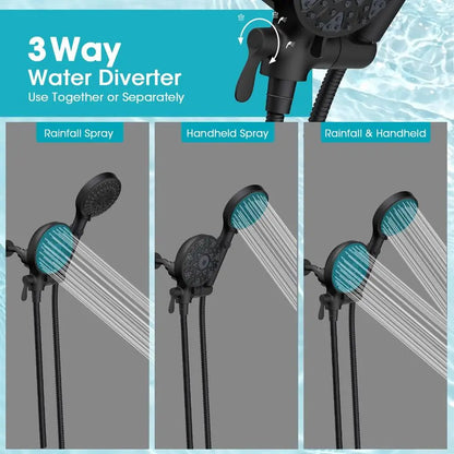 6 Setting Rain Showerhead Head Combo