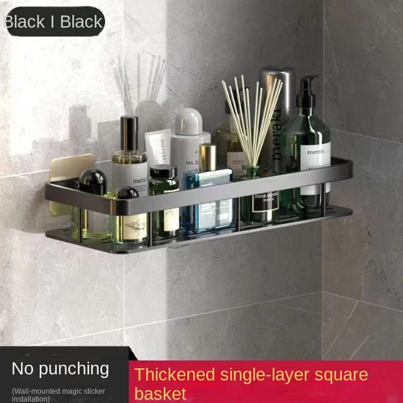 Wall Mount Corner Shelf Shower Storage Rack, No Drill