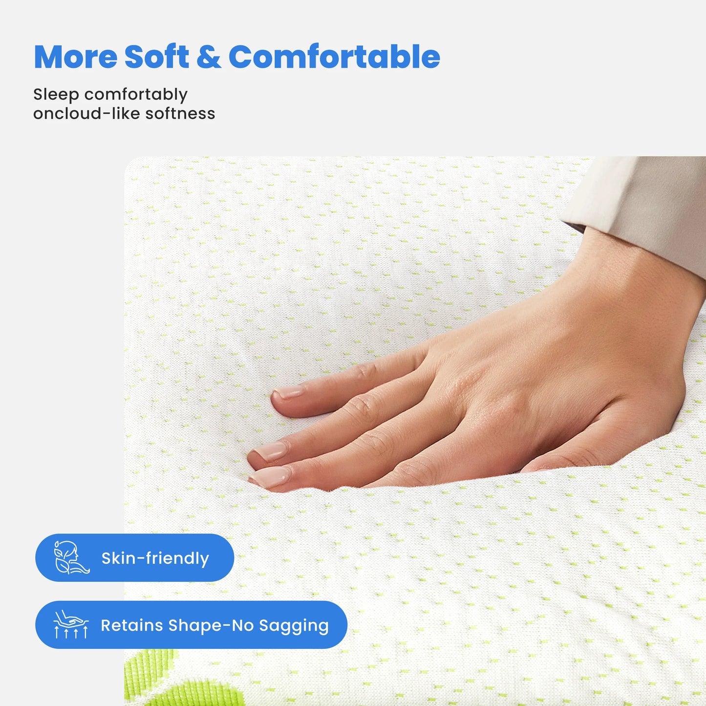 Size Soft Mattress Topper Made from Bamboo, 5 Sizes