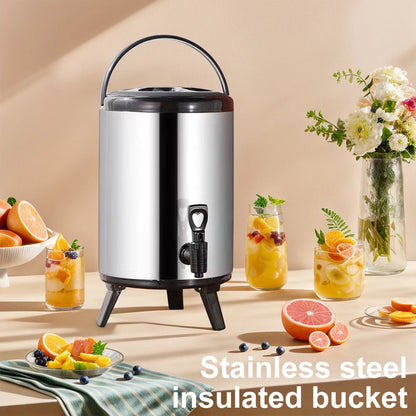Insulated Stainless Beverage Drink Bucket, with Faucet