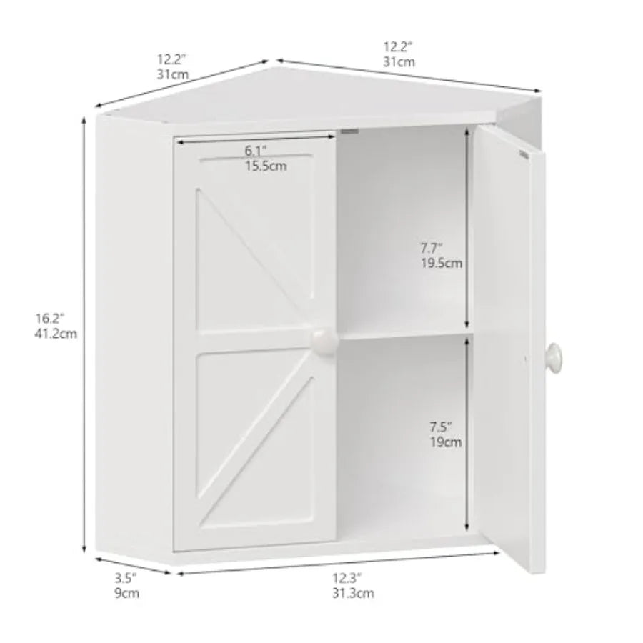 2 Tier Bamboo Corner Bread Box for Kitchen Counter