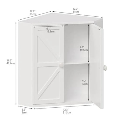 2 Tier Bamboo Corner Bread Box for Kitchen Counter