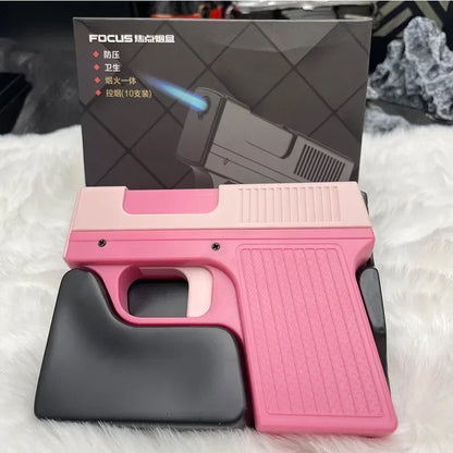 Windproof, Portable Torch Lighter, Pistol Shaped