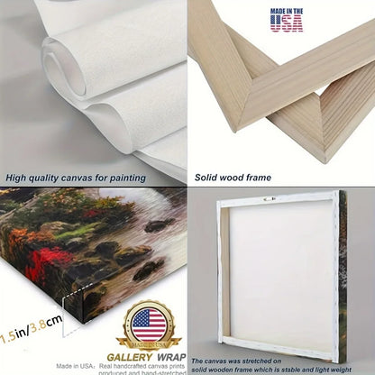 48'x24' Large Modern Abstract Oil Painting, 1.5" Thick Pine Frame