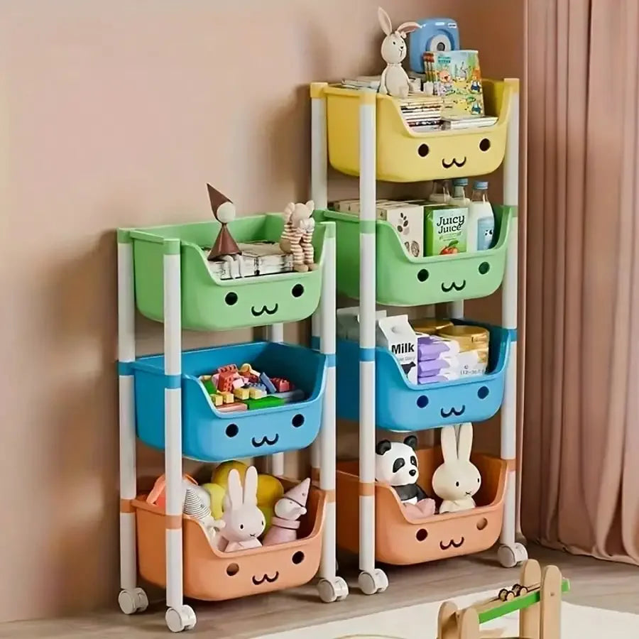 3/5-Layer Multifunctional Storage Rack w/Rolling Wheels