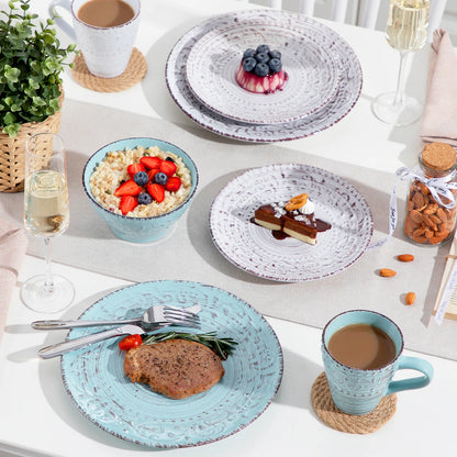 16 and 32pc Complete Ceramic Stoneware Dinner Set