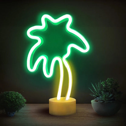 Desktop Palm Tree Neon Light, Battery/USB Powered