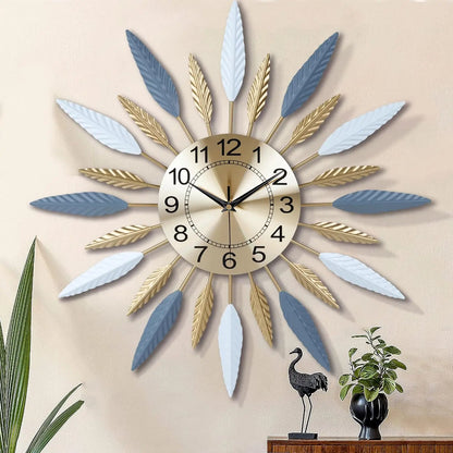 23" Large Sunburst Design Wall Clock, Silent