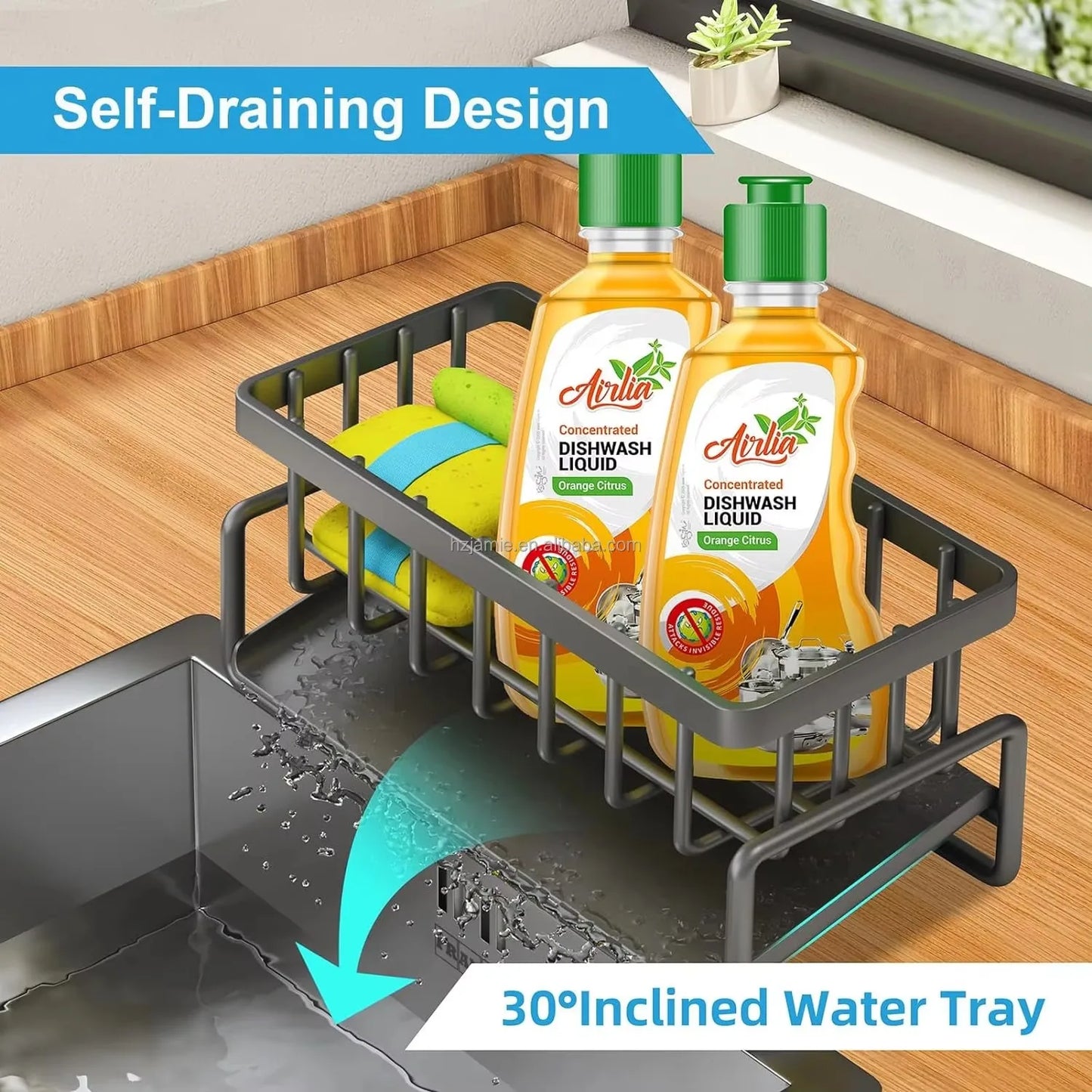 Carbon Steel Kitchen Sink Drainage, Storage Rack