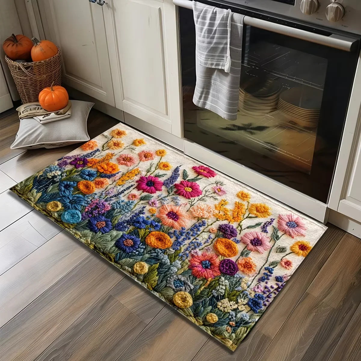 Colorful Waterproof Floral Doormat, Various Options and Colors