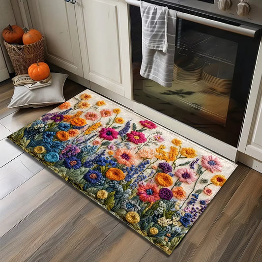 Colorful Waterproof Floral Doormat, Various Options and Colors