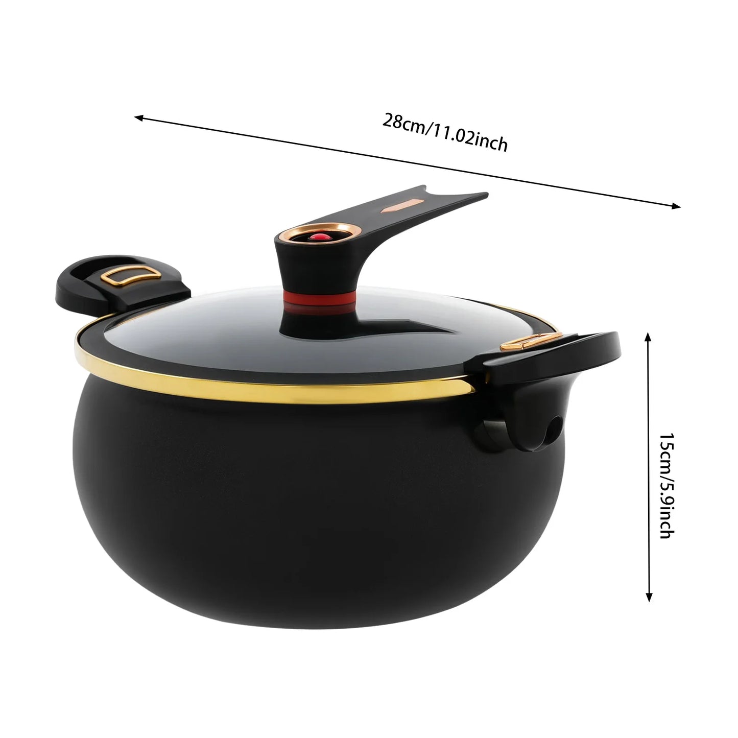 Black/White 8L Micro Multi-Function Pressure Cooker