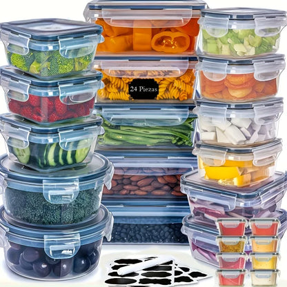 48pc BPA-Free Food Containers - 24 Airtight Lids