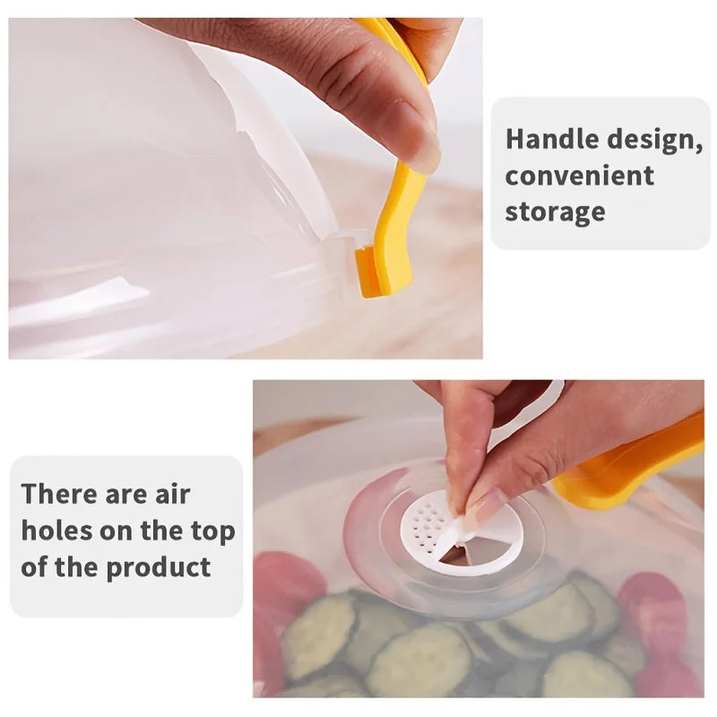 Microwave Splash Proof Cover w/Steam Vents & Easy Grip Handle
