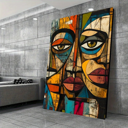 47.24"x31.49" Modern African Abstract Art Canvas Print, Frameless