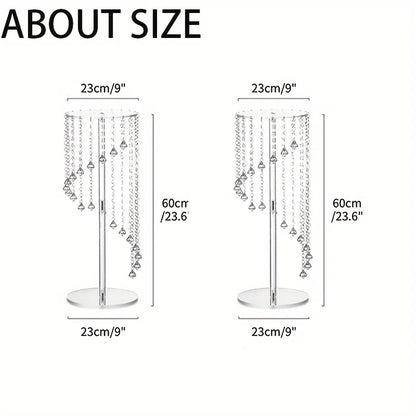 23.6-Inch-Tall Acrylic Vase w/Flowers, Multi-use Decoration