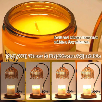 2-Pack Candle Warmer Lamp with Timer and Dimmer