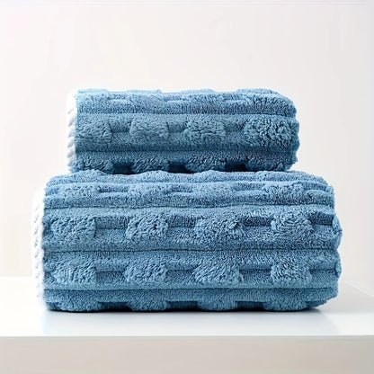 Coral Velvet Bath Towel, Thickened, Enlarged, Soft, Quick-Drying