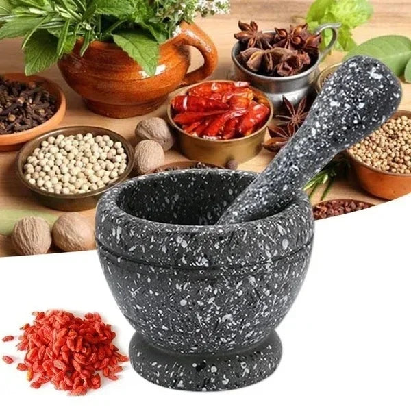 Pestle and Mortar Garlic Herb Spice Grinding Crusher