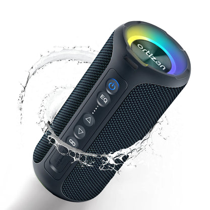 X8 Pro Portable Bluetooth Speaker w/40W Stereo Sound, Waterproof, Lights