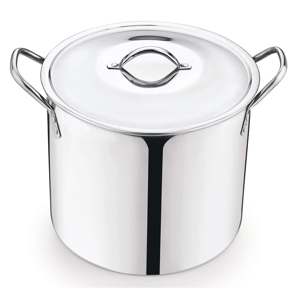 12qt Heavy-Duty Stainless-Steel Stock Pot, Stay Cool Handles