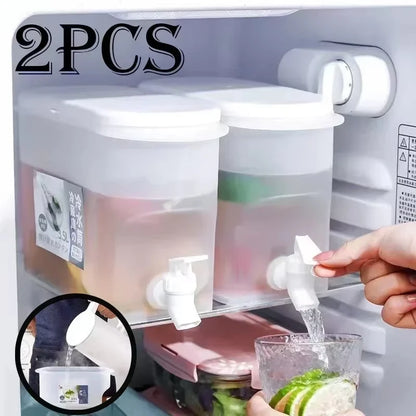 3.5/5L Refrigerator Beverage Dispenser, Large Capacity w/Spigot